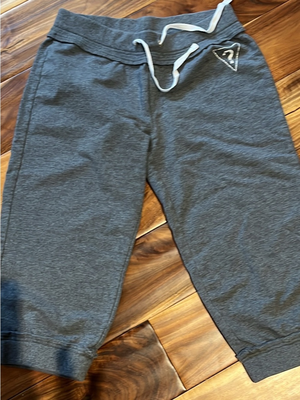 Guess Charcoal Gray Drawstring Jogger Shorts